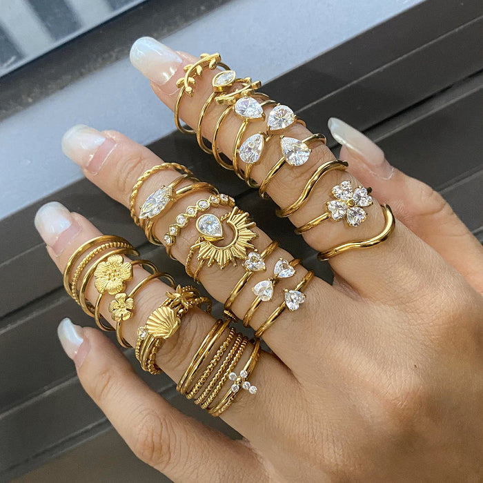 Stainless steel multi-layer stacked ring