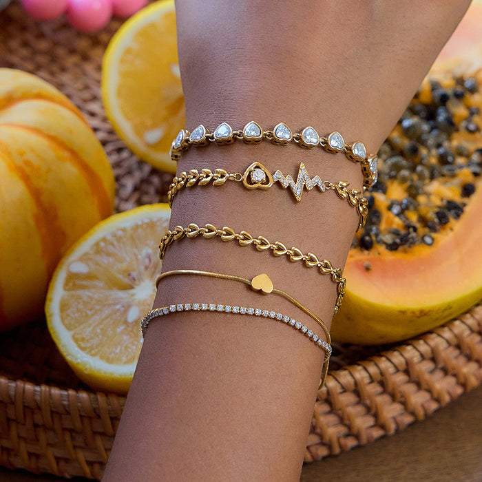 Zircon Love Double Bracelet