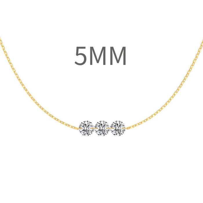 S925 Sterling Silver Tassel Oval Water Drop Wedding Necklace