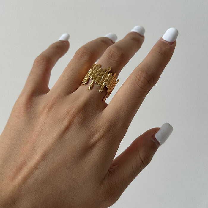 Stainless steel irregular opening ring