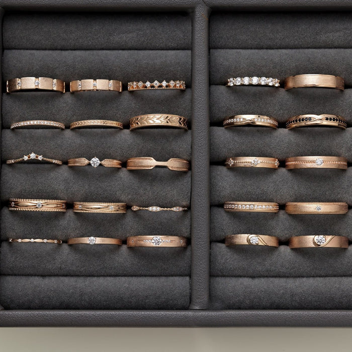 S925 Sterling Silver Plain Silver Male and Female Couple Ring-2