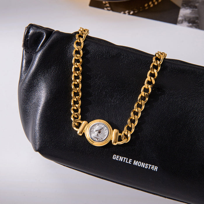 Coin Titanium Steel Necklace