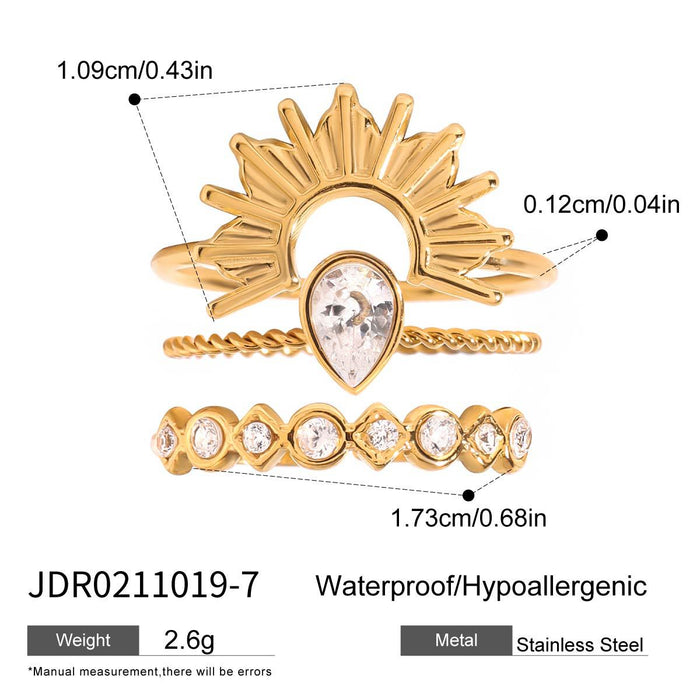 Stainless steel multi-layer stacked ring