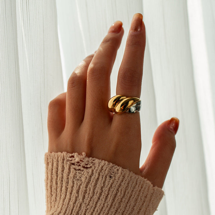 Stainless steel flower ring