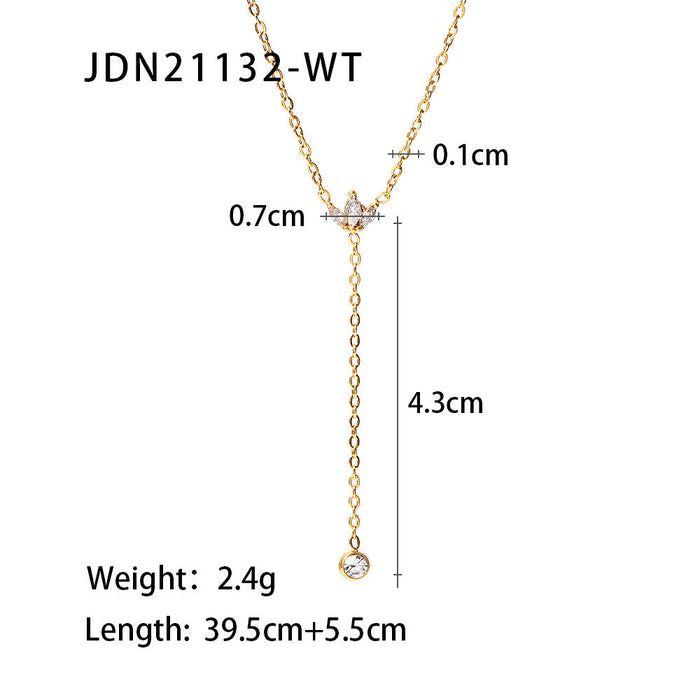 Titanium steel zircon non-fading necklace