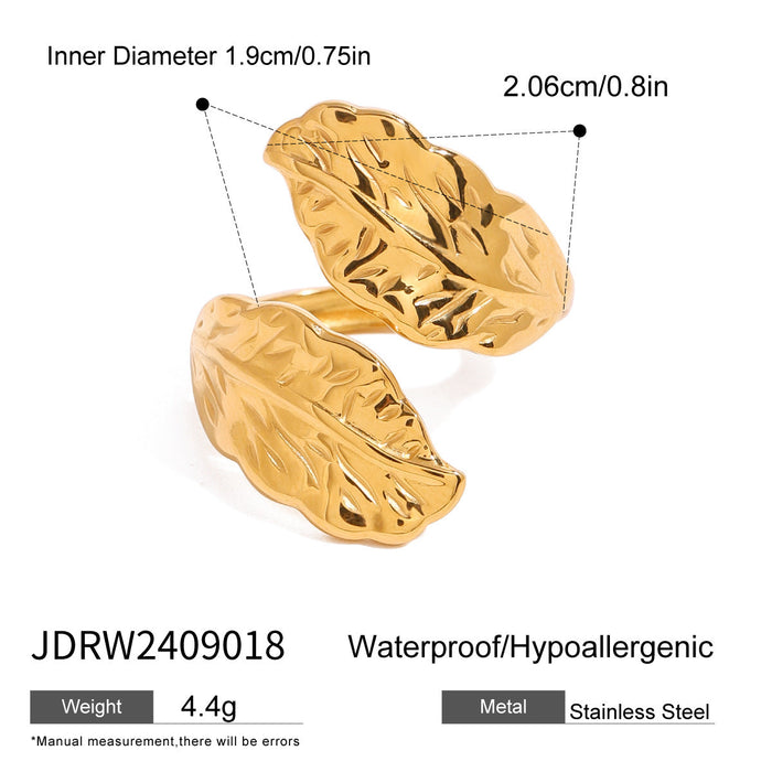 Stainless steel leaf opening ring