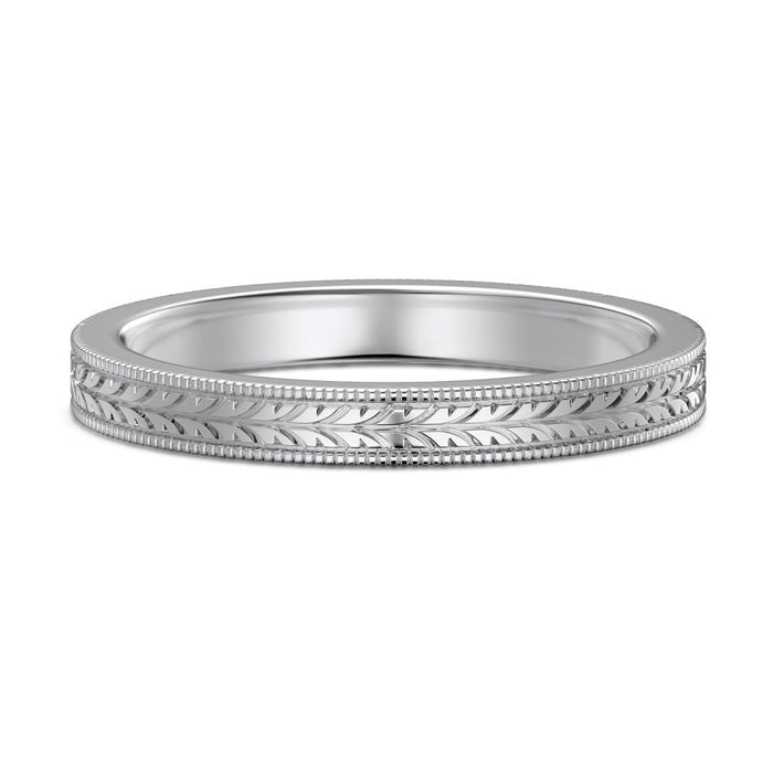 S925 Sterling Silver Plain Silver Male and Female Couple Ring-2