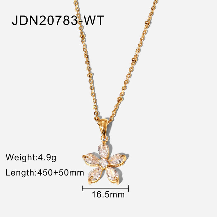 Titanium steel zircon non-fading necklace