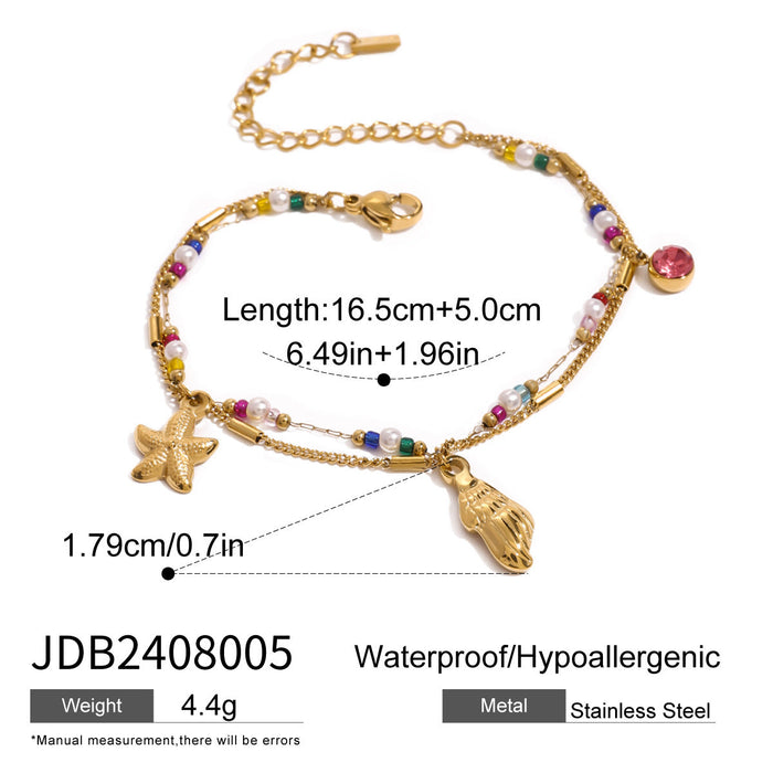 Titanium steel shell holiday wind bracelet