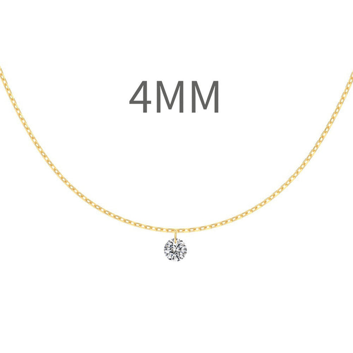 S925 Sterling Silver Tassel Oval Water Drop Wedding Necklace