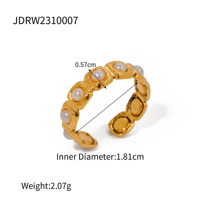 Zircon titanium steel ring