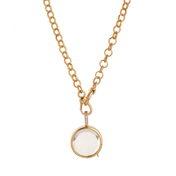 Glass photo box pendant DIY hollow transparent necklace