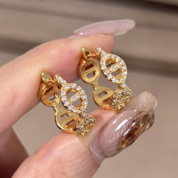 Flower Inlaid Fine Diamond Open Ring