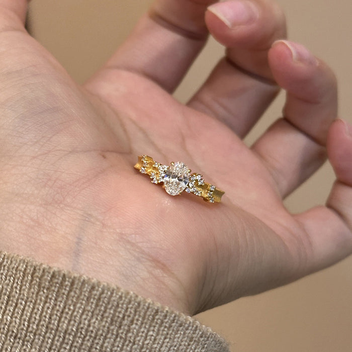 S925 Silver-plated 5 * 7 Medieval Ring