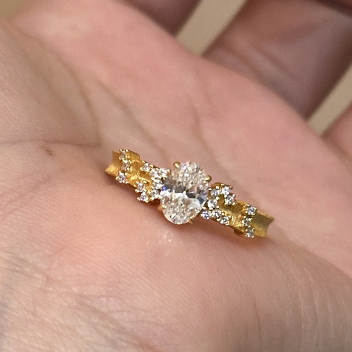 S925 Silver-plated 5 * 7 Medieval Ring