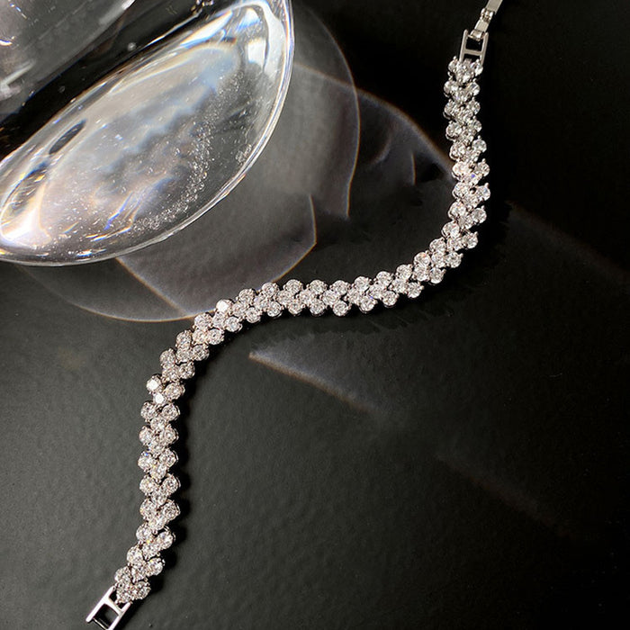 S925 Silver Full Diamond Bracelet
