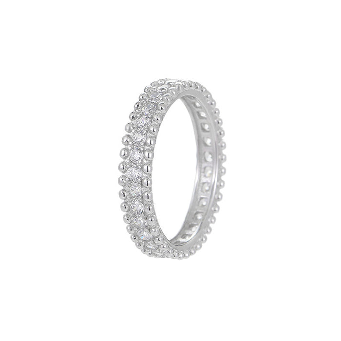 S925 Silver Gypsy Single Row Diamond Ring