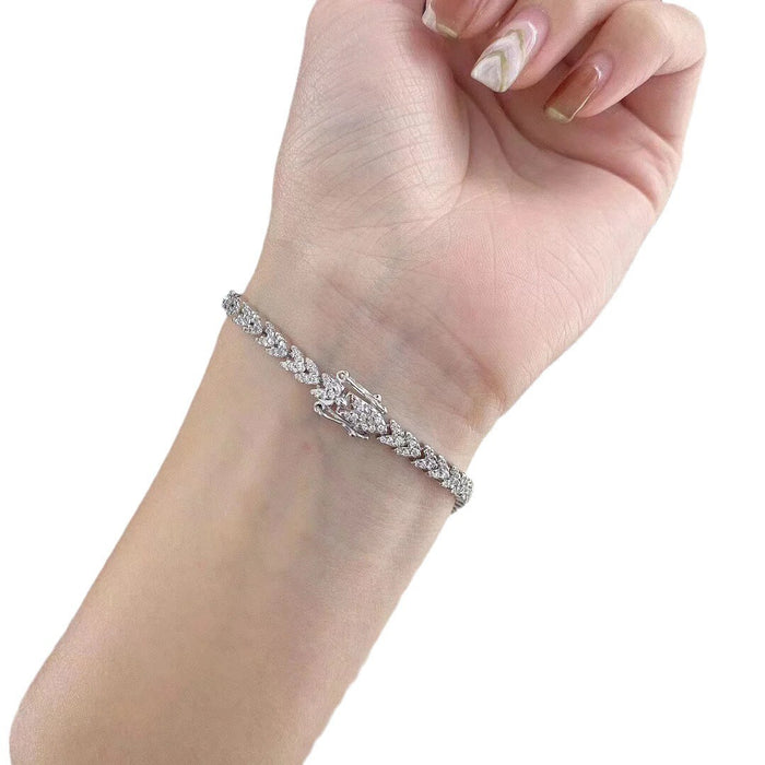 S925 Silver Heavy-Duty Wheat Ear Bracelet