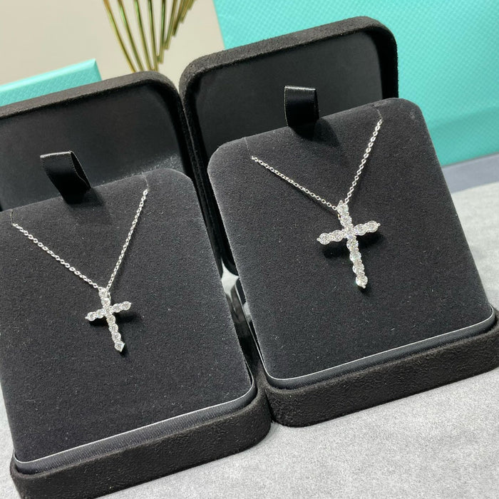 S925 Sterling Silver Love Cross Necklace