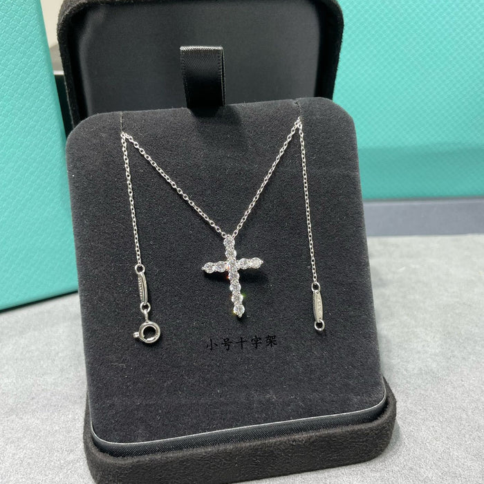 S925 Sterling Silver Love Cross Necklace