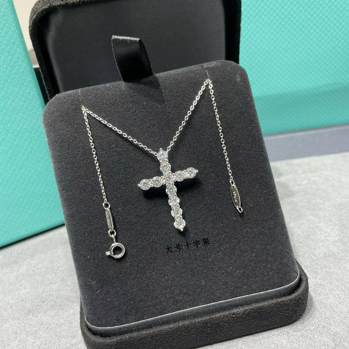S925 Sterling Silver Love Cross Necklace
