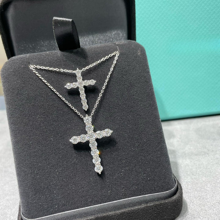 S925 Sterling Silver Love Cross Necklace