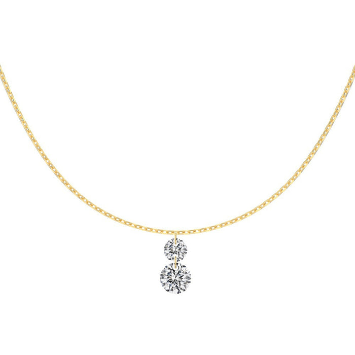 S925 Sterling Silver Oval Water Drop Pendant Necklace