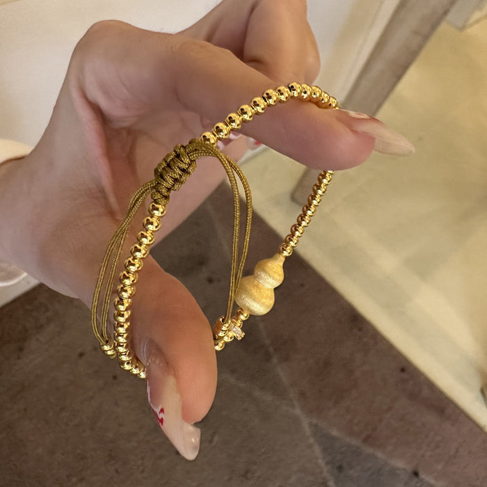 S925 silver-plated brushed hoist braided rope bracelet adjustable