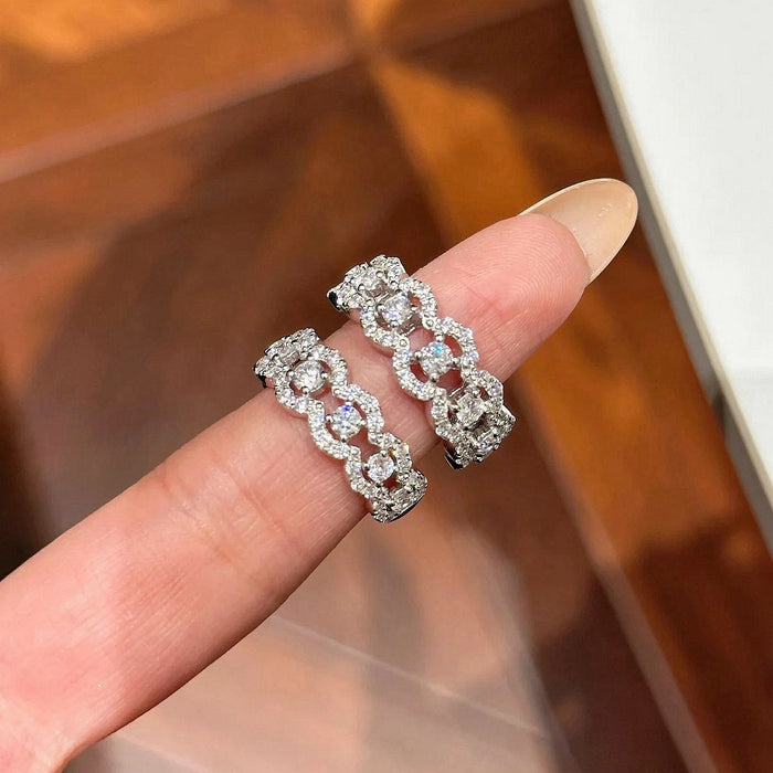 S925 silver new double-layer lace ring