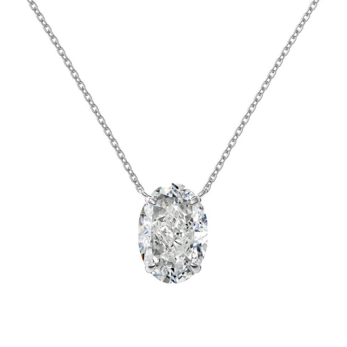 925 Sterling Silver Necklace Inlaid with 8A Ice Flower Cut Square Zirconia