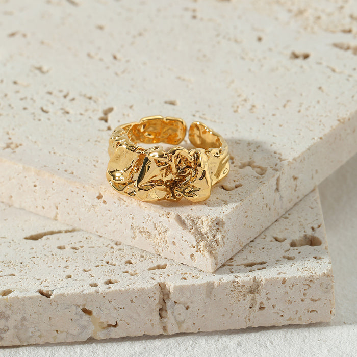 Tin foil lava irregular opening ring