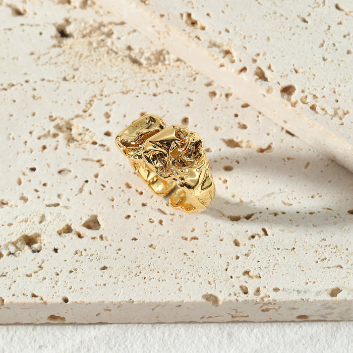 Tin foil lava irregular opening ring