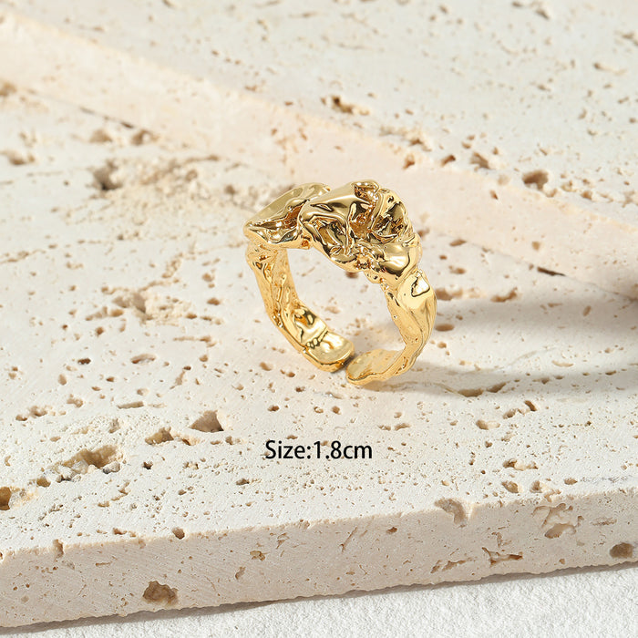 Tin foil lava irregular opening ring