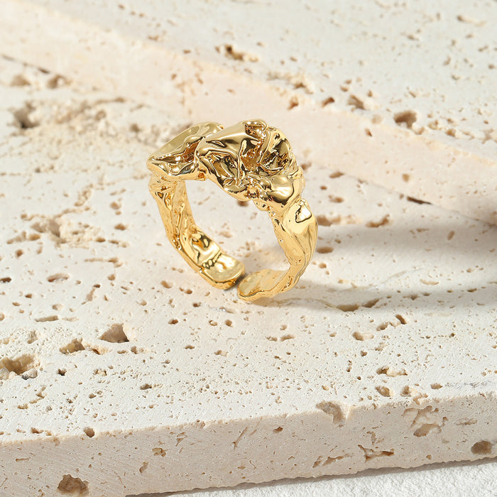 Tin foil lava irregular opening ring