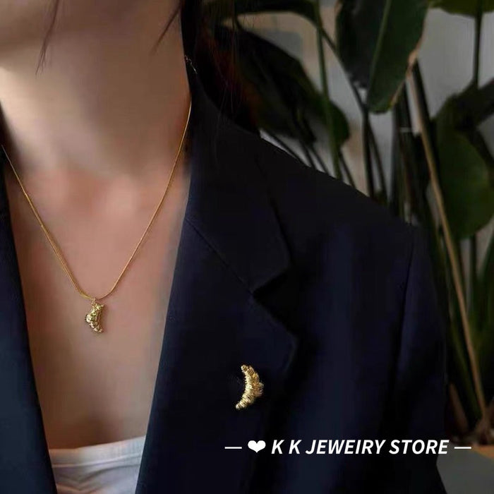 925 Silver Croissant Necklace