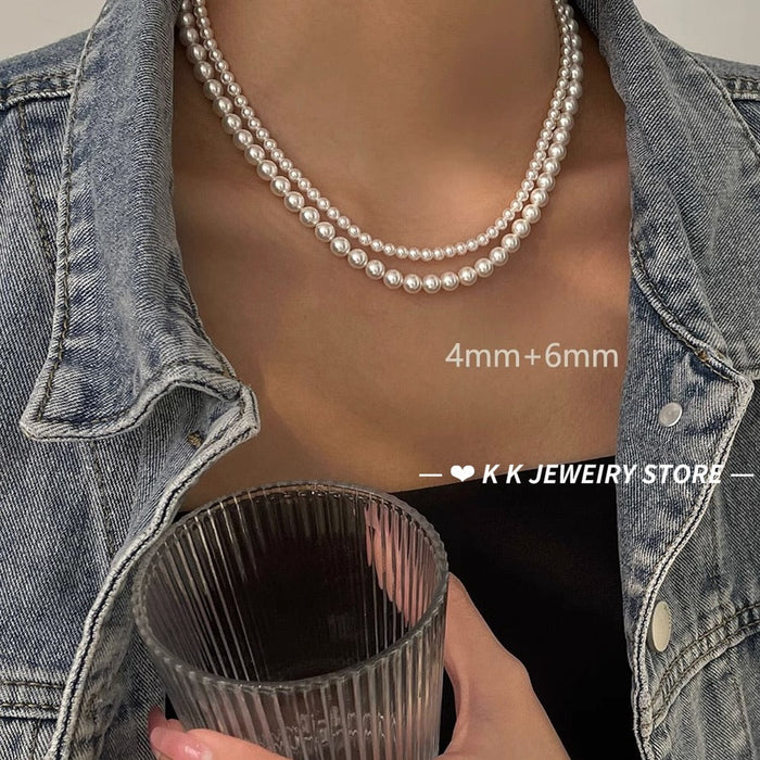 A Super Textured Artificial Pearl Necklace