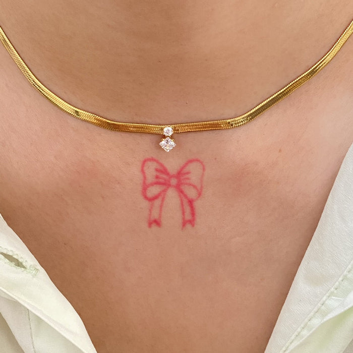 Titanium Steel Water Drop Pendant Necklace