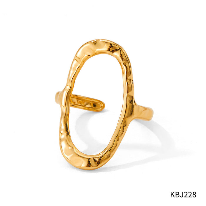 Irregular Openwork Stainless Steel Opening Ring