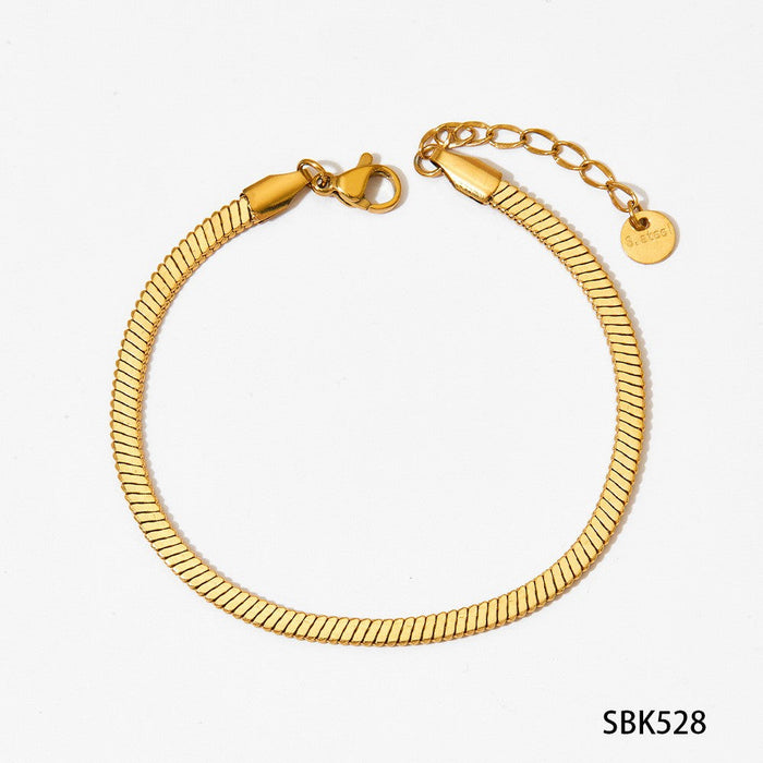 Stackable Set Stainless Steel Gold-Plated Bracelet